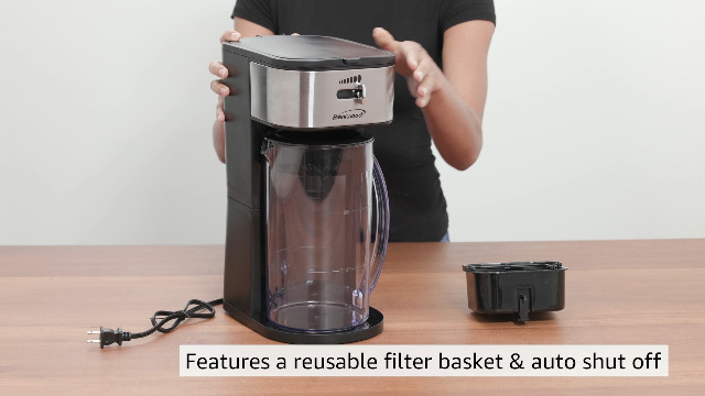 Amazon.com: Brentwood KT-2150BK Iced Tea and Coffee Maker with 64