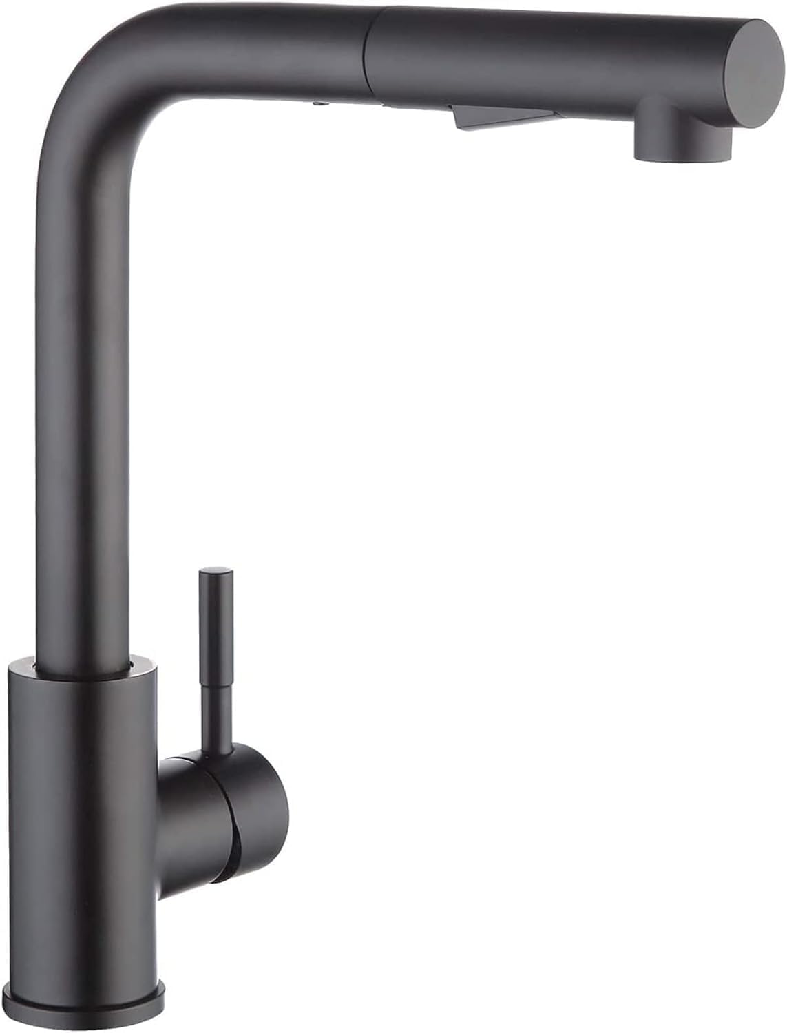 CECIPA Rubinetto Lavello Cucina Nero con 2 Modalità, Miscelatore Cucina con Doccetta Estraibile, Rubinetto con Beccuccio Girevole a 360°, Acqua Calda e Fredda, Acciaio Inox 304 (Nero)