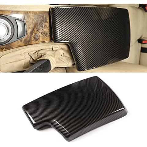 WODOFO GDR Armrest Cover for BMW E90 E92 ABS Interior Center Consoles for 325i 328i 335i Carbon Fiber Pattern Cover