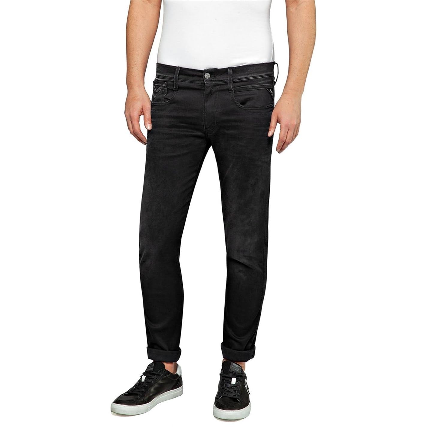 Replay Men's Anbass Slim Jeans, Black (Black 98), 33W 34L UK