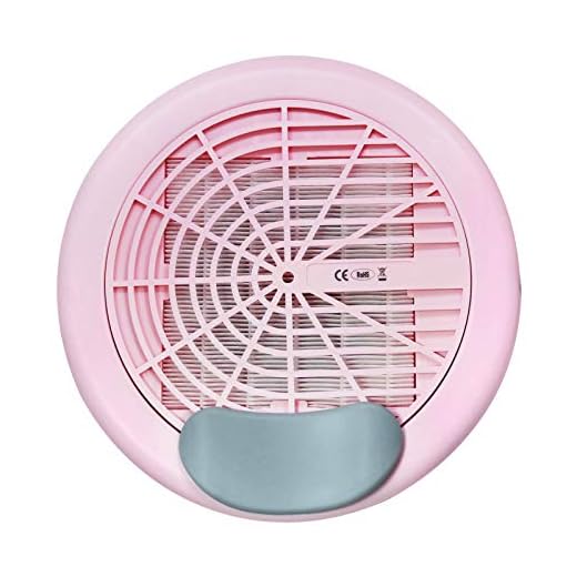 Low Noise Nail Dust Collector Machine, Nail Vacuum Dust Extractor Suction Fan Nail Art Tool for Acrylic Nail Gel Removal, Round Pink