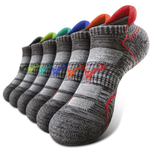 Image of BULLIANT Men Running Ankle Socks 6Pack-Cushioned Support-Low Cut No Show