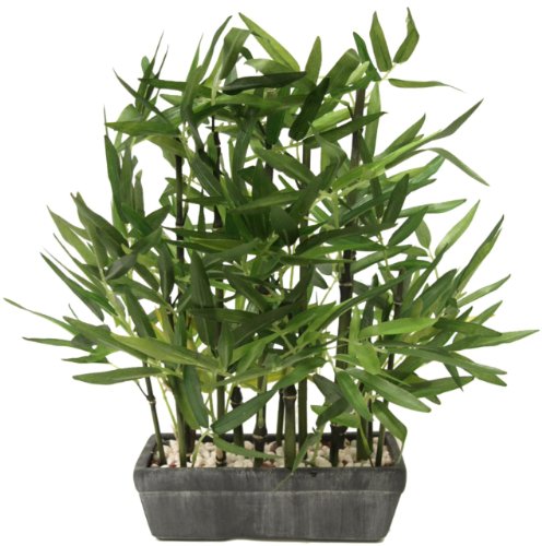 Bambus Pflanze künstlich in Schale mit Deko-Steinchen Bambusgras Lemongras Kunstpflanze Grünpflanze Kunstbaum Baum Zimmerpflanze Bambuspflanze Bambusbaum Strauch Lemongras Asiatische Gräser Sträucher