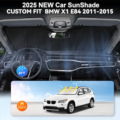 Image of Windshield Sunshade for BMW X1 2011-2013 2014 2015 Sun Visor Sun Shade