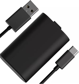 Xbox Series X|S Uyumlu Şarjlı Pil Paketi, USB-C Kablolu, Siyah