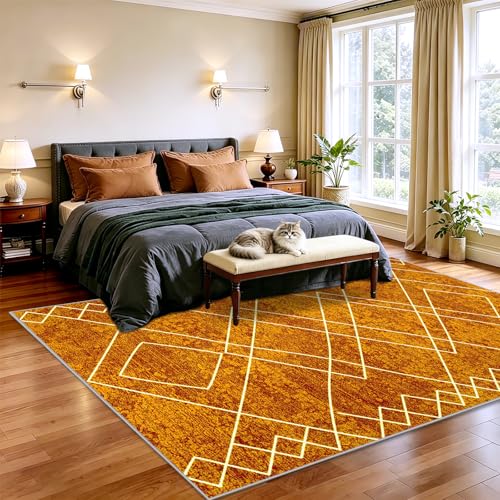 Tapis lavable en machine grand format antidérapant style moderne - 4