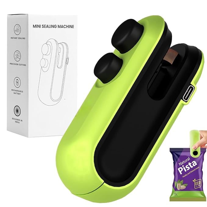 MOROVIK Portable Mini Sealing Machine, Handheld Packet Sealer for Food, Snacks, Chips, Fresh Storage, Plastic Bags Sealing Machine, 1 YEAR Warranty (MULTI)