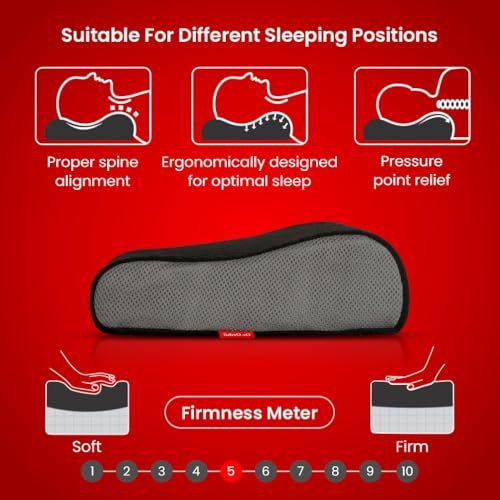 Image of Dr.Ortho Orthopaedic Cervical Pillow - Memory Foam Pillow (Universal Size, Black)