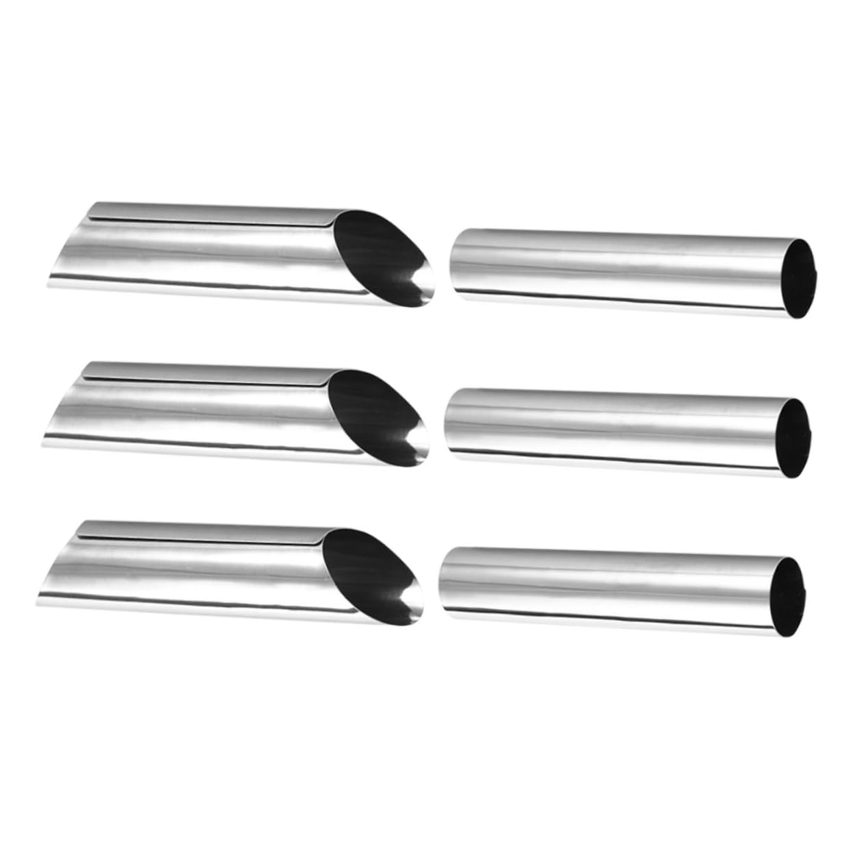 OKUMEYR 6pcs Stainless Steel Cannoli Tubes Cream Horn Molds for Baking Pastries Easy Use Baking Tools for Desserts and Treats