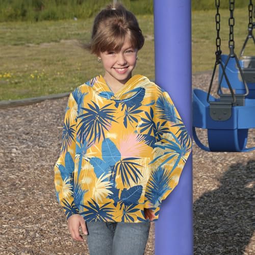 KLL Palm Tropical Pattern Exotic Unisex Girls Boys Sweatshirts Fashion Pullover Hoodie Kangaroo Pocket4