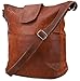 Gusti Ledertasche Damen - Jacqueline Umhängetasche Damen Shopper Ledertasche Handtasche Lederhandtasche Vintage Braun