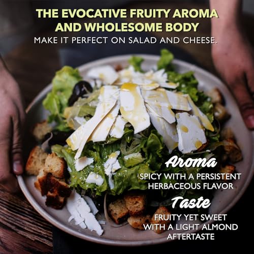 Italian Frantoia Extra Virgin Olive Oil - Fruity, Unfiltered, Cold Extracted Sicilian Blend (101.4 Fl Oz)