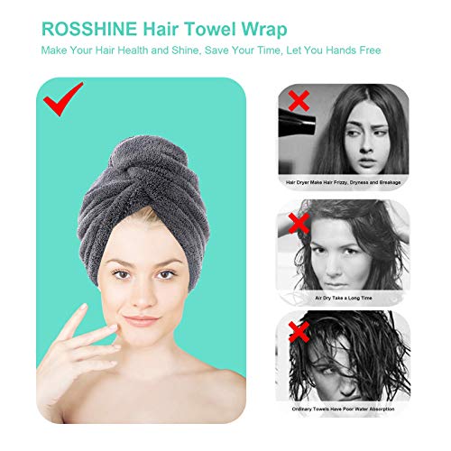 Microfibre Hair Towel Wrap, 3 Pack Hair Turban Towel 65x25 cm, Soft and Anti Frizz Head Towel, Super Absorbent Quick Drying Curly Hair Towel for Women Girl Wet Long Thick Hair - Image 5