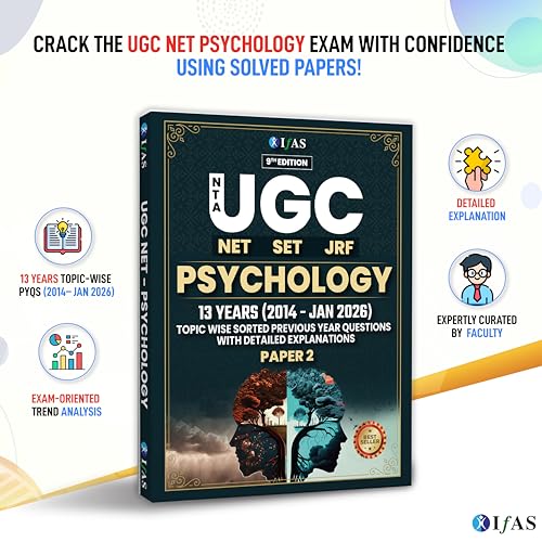Image of UGC NET Psychology Book 2026 | 12 Years (2014 - Jan 2026) Previous Year Solved Papers with Detailed Explanations | Paper 2 PYQ Book for NTA UGC NET /JRF & SET Psychology Exams | IFAS