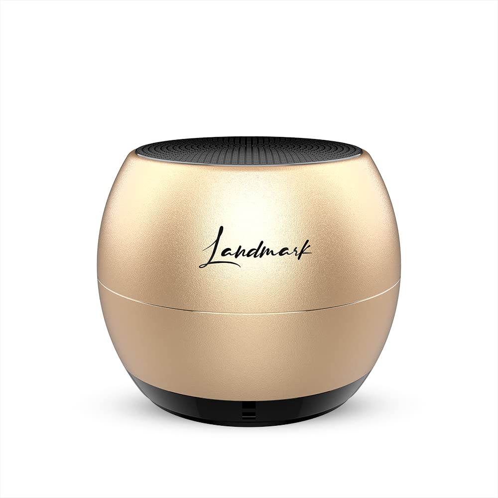 LANDMARK LM BT1045 Portable 5W Wireless Bluetooth Speaker, Shake to Change Music with Voice Assistant Support for Mobiles - (Gold) (B092JN74LR) Amazon Price History, Amazon Price Tracker