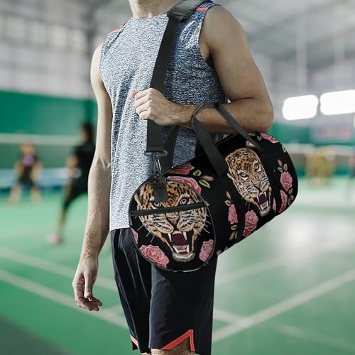 Sac week-end duffel bag roses léopard pour optimiser vos rangements