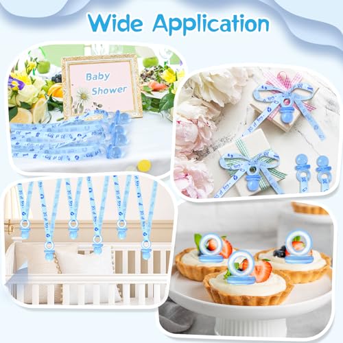 Image of XINHUIDALSQ 100 Baby Shower Pacifiers Necklace, Acrylic Pacifier Necklaces