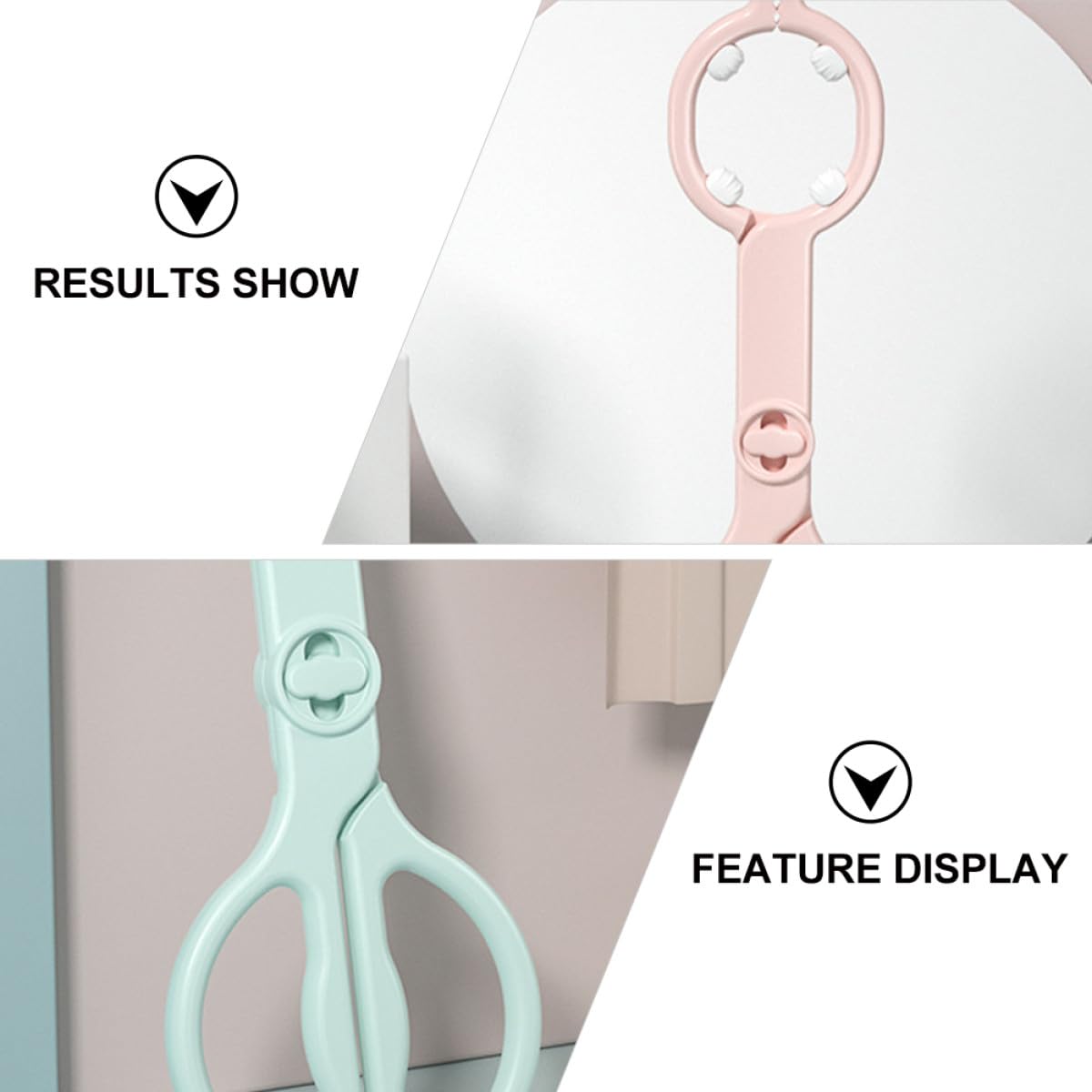 2pcs Bottle Clamp Feeder Tong for Babies Anti-Slip High Temperature Resistant Wide Mouth Bottle Tongs Feeding Tool and Handling Pink Blue