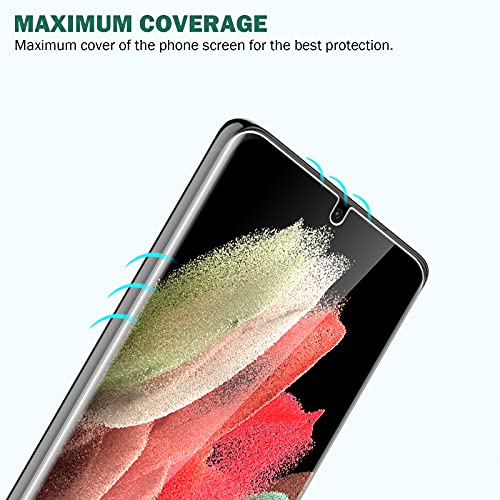 Egv [3 Pack] Compatible For Samsung Galaxy S21 Ultra 6.8-Inch, [Not Glass] Flexible Screen Protector [Support Fingerprint Unlock] Bubble Free [Easy Installation Tool] #TOP6