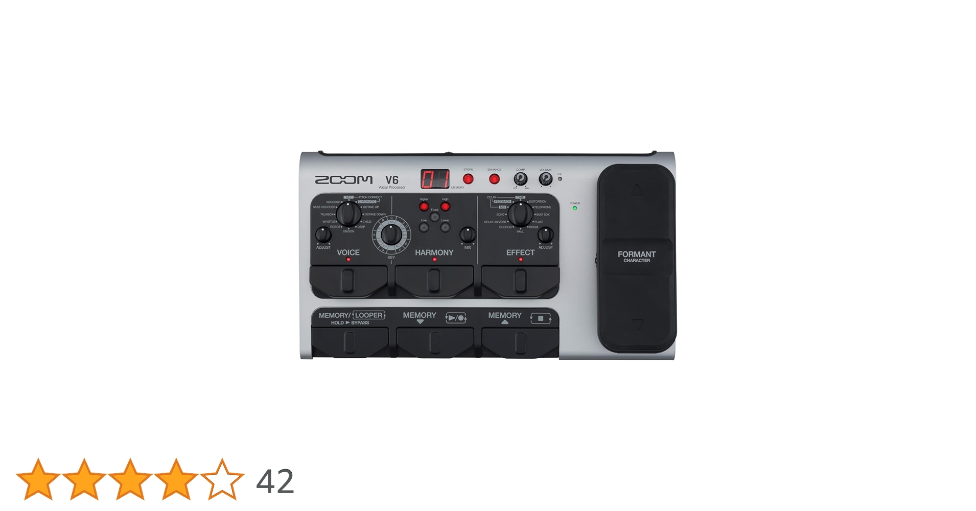 Amazon | Zoom V6-SP ボーカルプロセッサー ボーカルエフェクトペダル