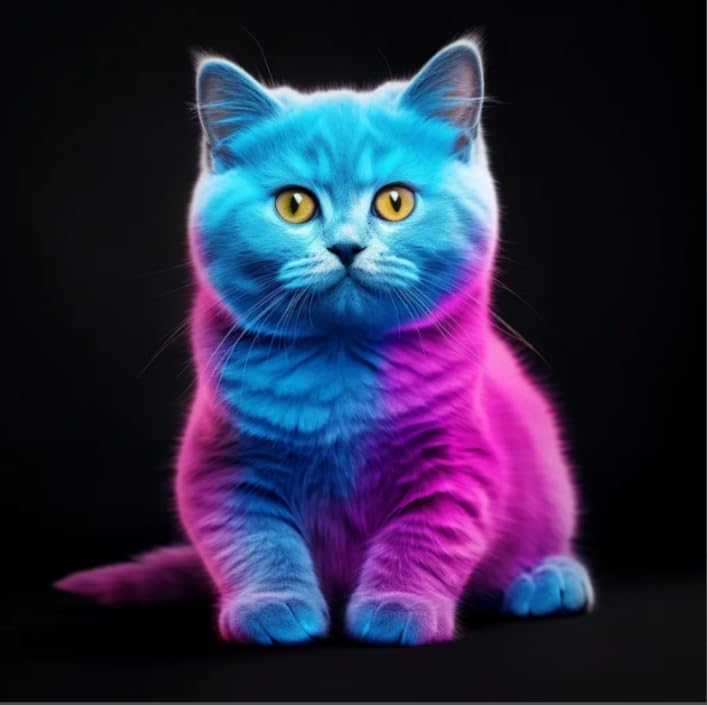 5D DIY Diamond Art Painting Kits Full Drill for Adults and Kids, Cat Rhinestone Crystal Gem Arts and Crafts Embroidery Cross Stitch Paintings Pictures by Numbers for Home Wall Decoration-30x30cm