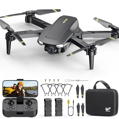 Drone with Camera for Kids Adults, WF11 1080P HD Mini Drones with FPV Transmission Foldable RC Quadcopters for Beginners, One-Key Start, Headless Mode, 360° Flip, 22 Mins Flight Time
