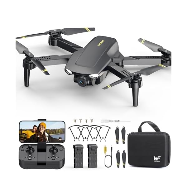 Drone with Camera for Kids Adults, WF11 1080P HD Mini Drones with FPV Transmission Foldable RC Quadcopters for Beginners, One-Key Start, Headless Mode, 360° Flip, 22 Mins Flight Time