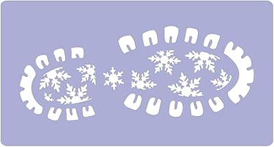 NL NAKLEO Art & Wall Decor Plastic Reusable Window Christmas Stencil // Santaâ€™S Footsteps (21x45cm)