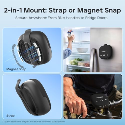 Image of Tribit StormBox Micro 3 Bluetooth Speaker Wireless with 13W XBass Sound, IP68 Waterproof Speaker for 24H Playtime, TWS Pairing, Bluetooth 6.0, Portable Speaker for Bike /Golf /Traveling, Black