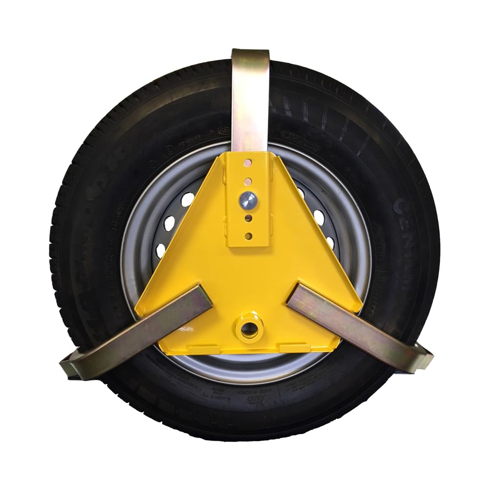 Stronghold apex 195/55 R10 dreieckige Radkralle passend für Wohnwagen, Anhänger, Pferdeanhänger, Transporter und Wohnmobile mit einer Reifenbreite von 195 mm und 460 mm – 600 mm Durchmesser