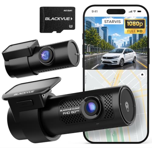 BlackVue DR770X II, Dual 1080P Dash Cam Front and Rear, STARVIS Sensor, Free 64GB Micro SD Card & Hardwire Cable Included, Dash Camera for Cars, 24H Parking Mode, Wi-Fi, GPS, App Control
