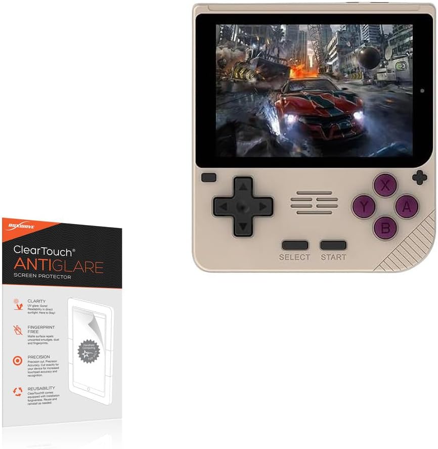 BoxWave Screen Protector Compatible with Powkiddy V10 Handheld Game Console - ClearTouch Anti-Glare (2-Pack), Anti-Fingerprint Matte Film Skin