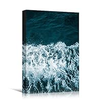 Canvas Wall Art Wind Wave Beach Beach Blue Coastal Cool Photography Relax/Calm - 12x18 inches
