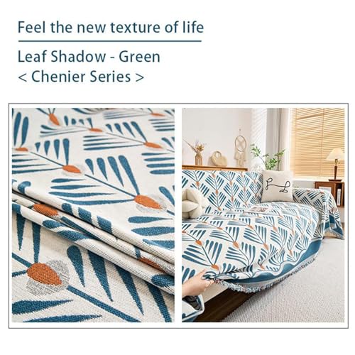 Housse de canapé géométrique 180x300 cm réversible en chenille lavable A - 3
