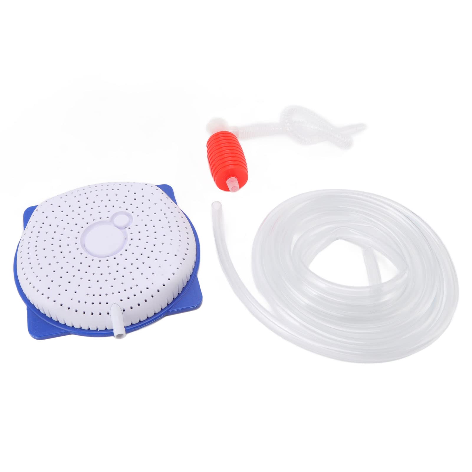 Aramox Plastikowa Automatyczna Pompa Syfonowa do Przykrycia Basenu 28 X 28 X 4 Cm z Wężem o Długości 450 Cm Szybki Spust Automatyczne Zatrzymanie Łatwa Obsługa Przy Użyciu Przykrycia Basenu