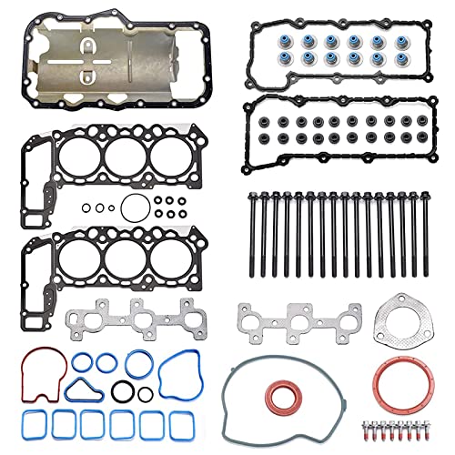 cylinder head jeep - LIMICAR MLS Cylinder Full Head Gasket Set with Head Bolts Compatible with 2002-2005 Liberty Dodge Ram 1500 2004-2005 Dodge Dakota Durango 2005 Grand Cherokee 3.7L Vin K