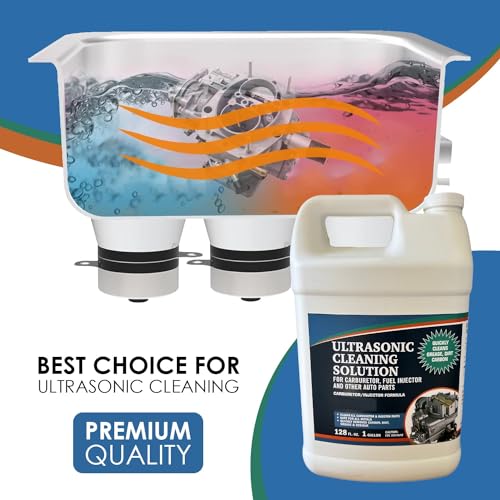 Image of NORTHWEST ENTERPRISES Ultrasonic Cleaner Solution for Carburetors and Engine Parts. Concentrated Washing Compound for use in Ultrasonic Machines and Immersion Washers - Automotive Fluid (1 Gallon)
