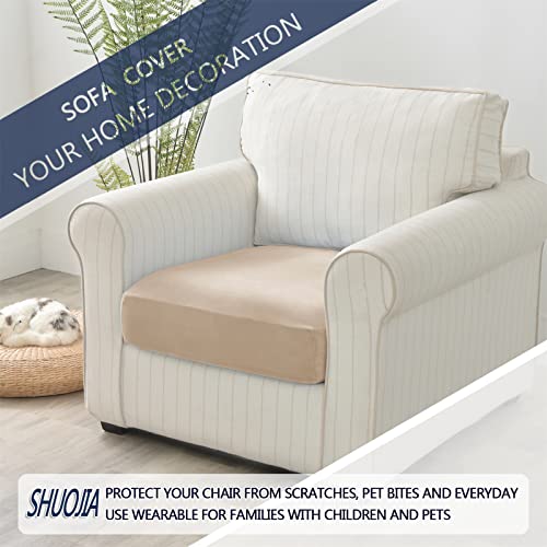 SHUOJIA Sofa Seat Cushion Covers, Stretch Velvet Sofa Cover - Image 3