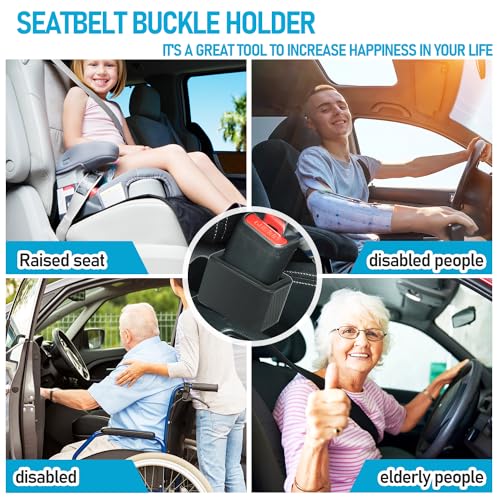 4 Pack Seat Belt Buckle Holder, Silicone Belt Buckle Holder Booster, Car Seat Buckle Release Tool for Easy Access to Universal Vehicle Seat Belt Buckle