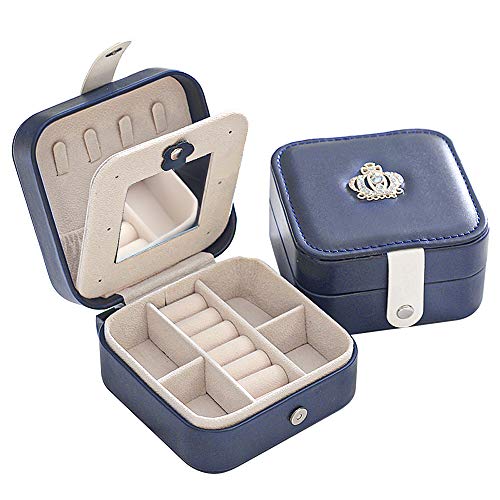 chaobai Joyero Pequeña portátil de Viaje para Mujer Joyero Viaje Cajas Jewelry Organizer para Anillos, Aretes, Pendientes, Pulseras y Collares