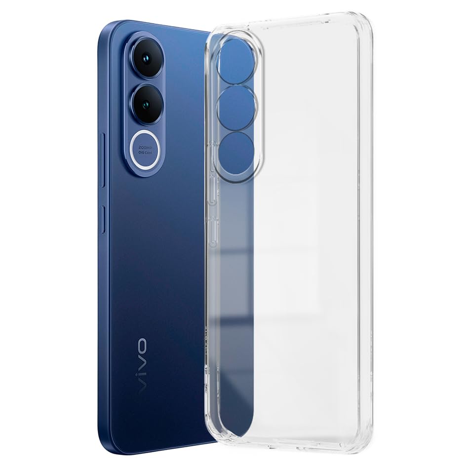 Image of Fashionury Crystal Clear Case for Vivo V70 FE 5G | Yellowing Resistance | Raised Camera Lips | Transparent TPU Silicone | Slim Transparent Cover
