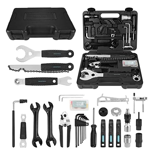Swiss+Tech 30 Piece Bike Repair Tool Kit, Bicycle Maintenance Tool Set with Storage Case, Bike Accessories for Mountain/Road/Park Bike