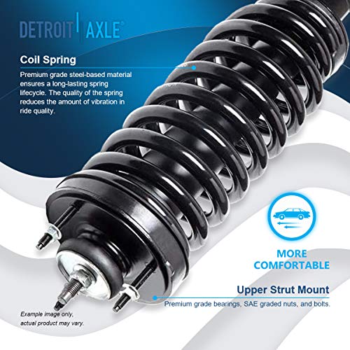 Image of Detroit Axle - Front Struts for 2003-2011 Ford Crown Victoria Lincoln Town Car Mercury Grand Marquis, 2 Struts w /Coil Spring 2004 2005 2006 2007 2008 2009 2010 Replacement