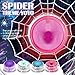Liliful 24 Pcs Spider Party Favors Birthday Party Supplies LED Lighted Yo Yo Bulk Spider Theme Toy for Boys Girls Goodies Bag Filler Hero Gifts in Bulk(Rose Red, Purple, White, Blue)
