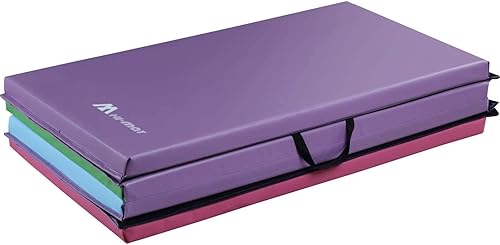 Miniatura 6 de M HI-Mat Tapete de gimnasia plegable de 4 x 10 x 2 pulgadas, de grosor, esterilla de gimnasia, esterilla de gimnasia plegable ligera de 2 pulgadas