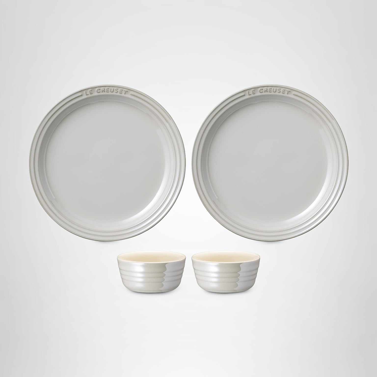 Amazon.co.jp: ル・クルーゼ(Le Creuset) ラウンド・プレート セット
