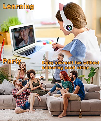 Woukksy Casque Audio pour Enfant avec Micro, Casque Bluetooth sans Fil avec Oreilles de Chat LED, Pliable Casque Enfants… - Les Beatles, Paul McCartney, John Lennon, RIngo Starr, George Harrison Woukksy Casque Audio pour Enfant avec Micro, Casque Bluetooth sans Fil avec Oreilles de Chat LED, Pliable Casque Enfants… – Image 3