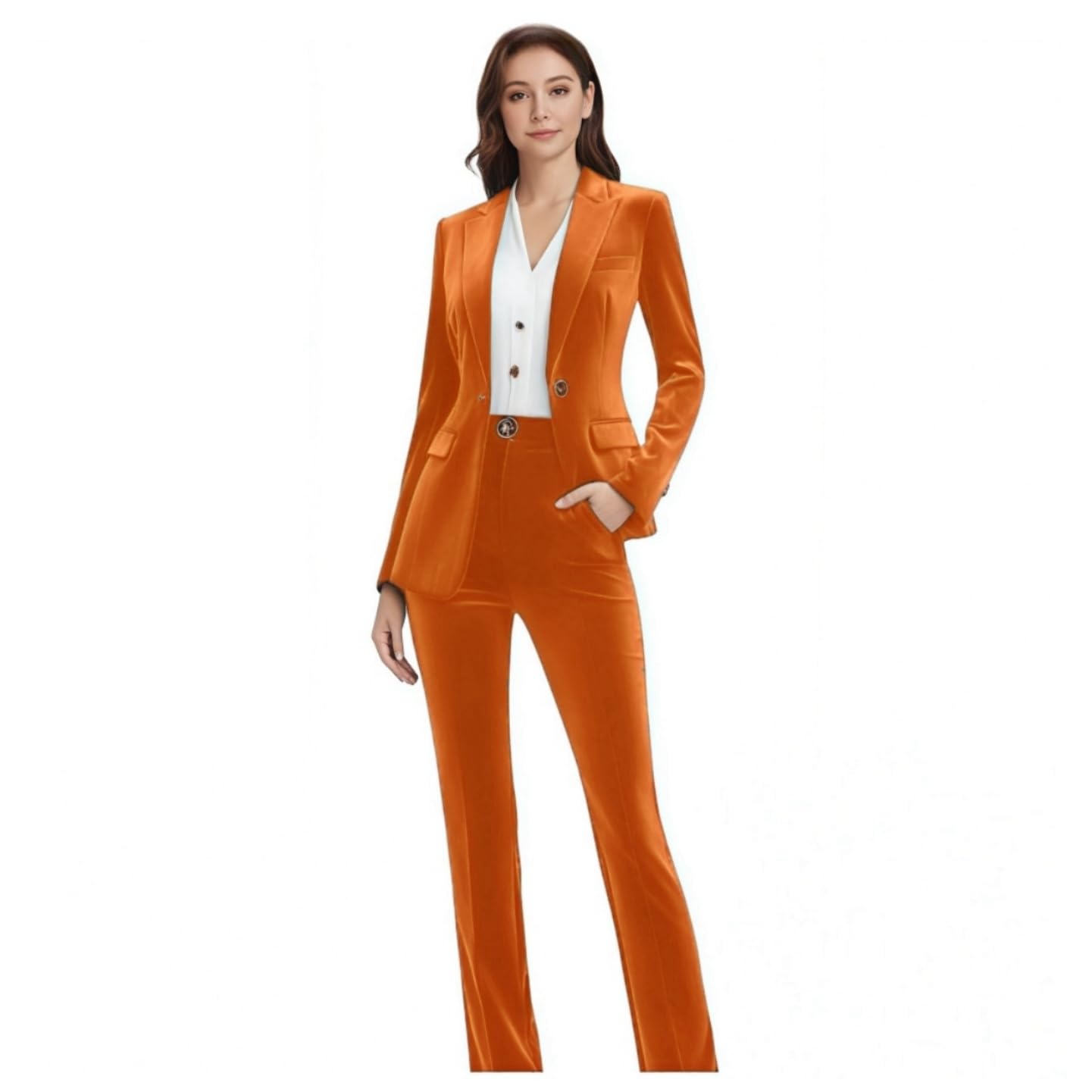 Velvet Womens Suits 2 Piece Pant Suits for Women Dressy Business Party Wedding Tuxedo Blazer Pants Set