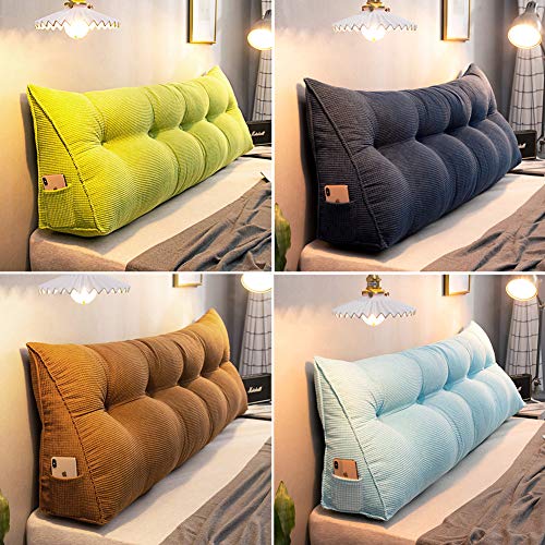 Triangular Headboard Pillow, 39\" Triangle Cushion Reading Pillow Large Bolster Backrest Positioning Support Wedge Pillow for Daybed Bed with Removable Cover