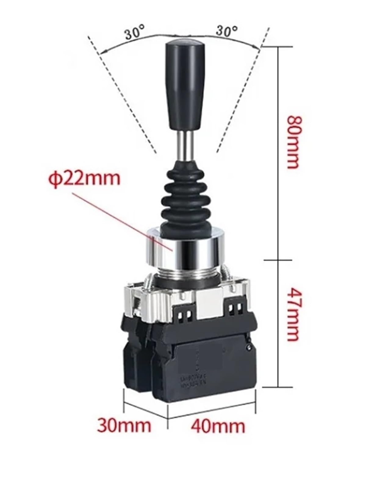 1 pz 22 mm Monolever Joystick Switch 2 vie 4 vie Reset Blocco Ritorno a molla Interruttore a bilanciere HKLD Sery(HKL-D22Y)